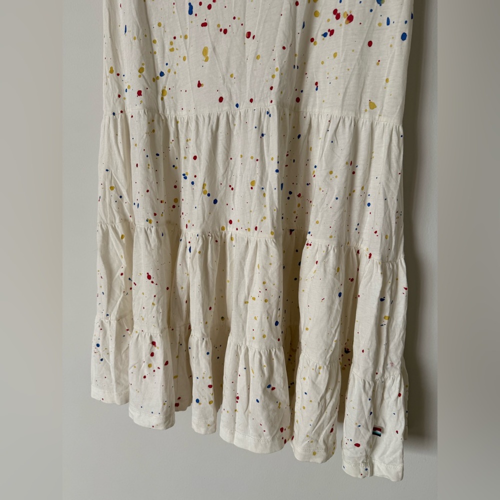 Sol Angeles Essential Tiered Tank Dress 100% Cotton Paint Splatter - Picture 2 of 7